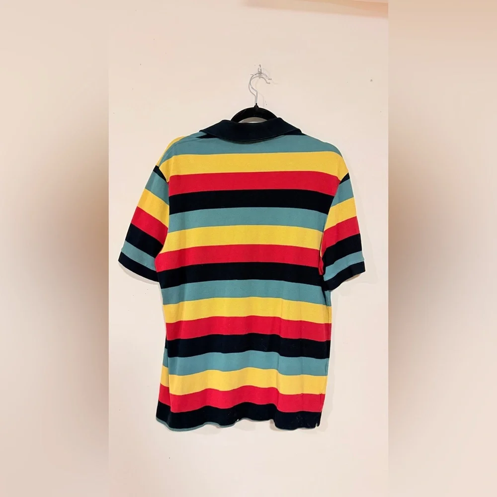 Vintage Lacoste Devanlay Striped Polo Size 6 Made in France Rugby Shirt - Picture 6 of 7